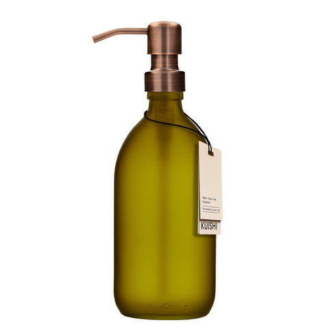 Green Soap Dispenser with copper  pump