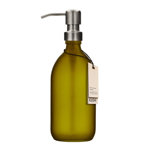 Green Soap Dispenser with silver pump