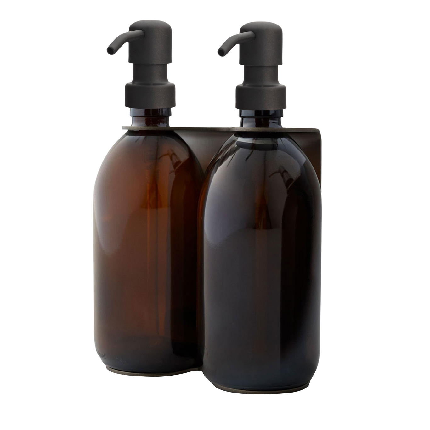 Distributeur de savon mural double en nickel