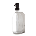 Nickel Single Wall Mounted Soap Dispenser-Black-250ml-Clear-Kuishi