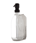 Nickel Single Wall Mounted Soap Dispenser-Black-250ml-Clear-Kuishi