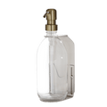 Nickel Single Wall Mounted Soap Dispenser-Copper-250ml-Clear-Kuishi