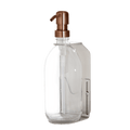 Nickel Single Wall Mounted Soap Dispenser-Copper-300ml-Clear-Kuishi
