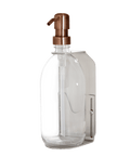 Nickel Single Wall Mounted Soap Dispenser-Copper-300ml-Clear-Kuishi