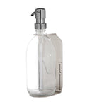 Nickel Single Wall Mounted Soap Dispenser-Silver-250ml-Clear-Kuishi