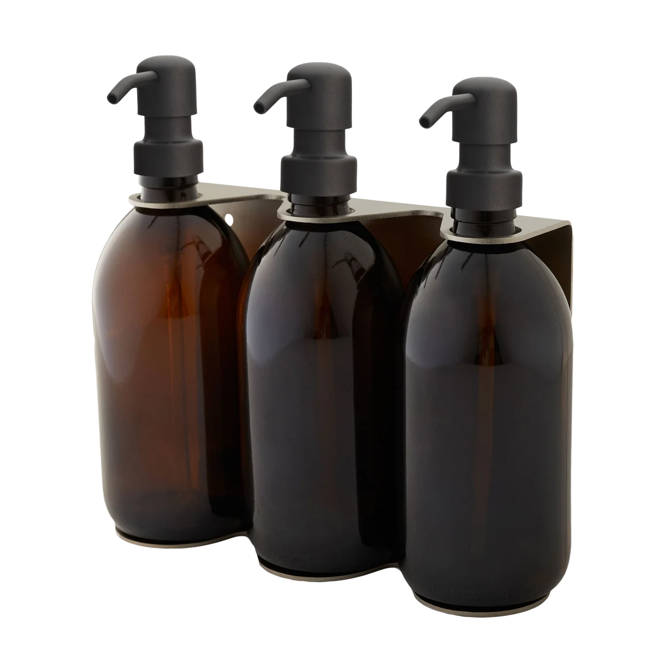 Nickel Triple Wall Mounted Soap Dispenser