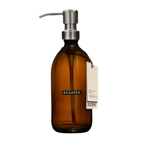 refillable Shampoo bottle with Silver pump