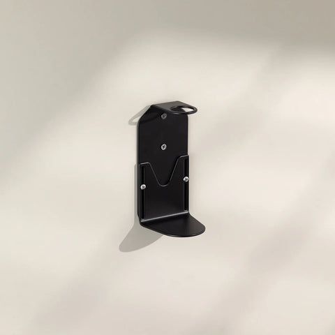 Single black soap dispenser holder bracket 