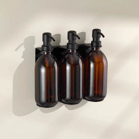 Black Wall mounted soap dispenser by Kuishi