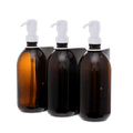 White Triple Wall Mounted Soap Dispenser-White-250ml-Amber-Kuishi